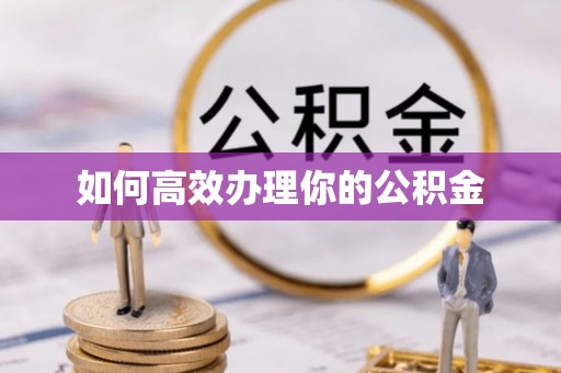 平和如何高效办理你的公积金